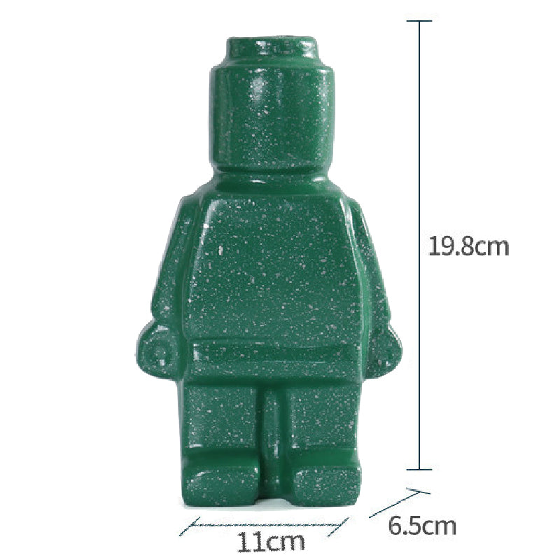 PixelGrow Robot Brick Plant Pots Playful Decorative Planters for Home and Office
