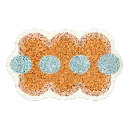 Plush Bathroom Bath Mat Non Slip Absorbent Soft Floor Rug Modern Quilted Design
