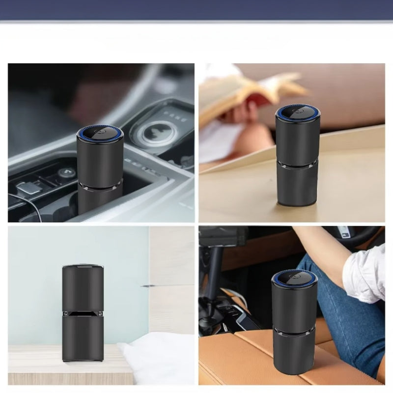 Portable Air Purifier with Ionizer Compact Desktop and Car Air Cleaner