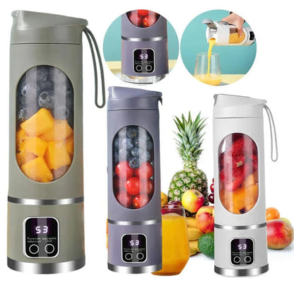Portable Blender Juicer 450ml USB Rechargeable Smoothie Maker with Ice Crushing