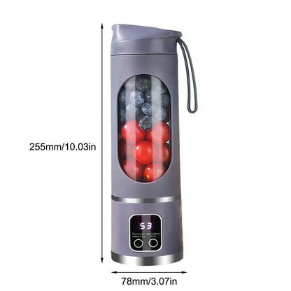 Portable Blender Juicer 450ml USB Rechargeable Smoothie Maker with Ice Crushing