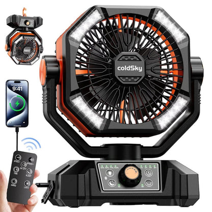 Portable Fan Light Rechargeable Wireless Remote Control