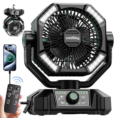 Portable Fan Light Rechargeable Wireless Remote Control