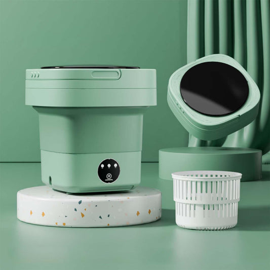 Portable Mini Washing Machine Foldable Compact Laundry Washer Travel Apartment Dorm