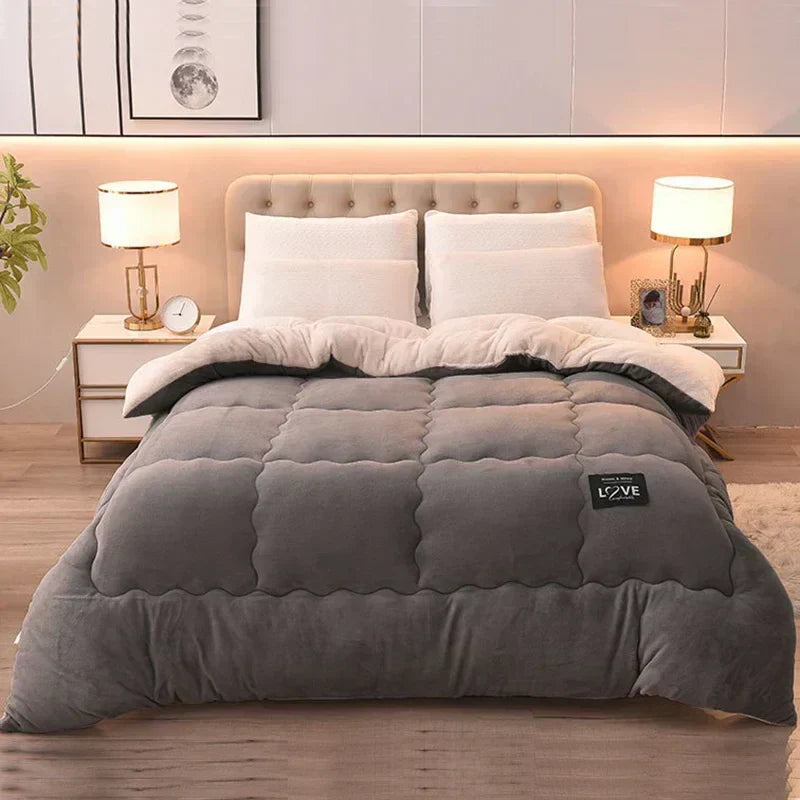 Premium Winter Duvet Double Layer Flannel Fleece Extra Warmth