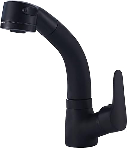 Pull Out Bathroom Faucet Brass Mixer Tap Adjustable Spray Modern Sink Fixture