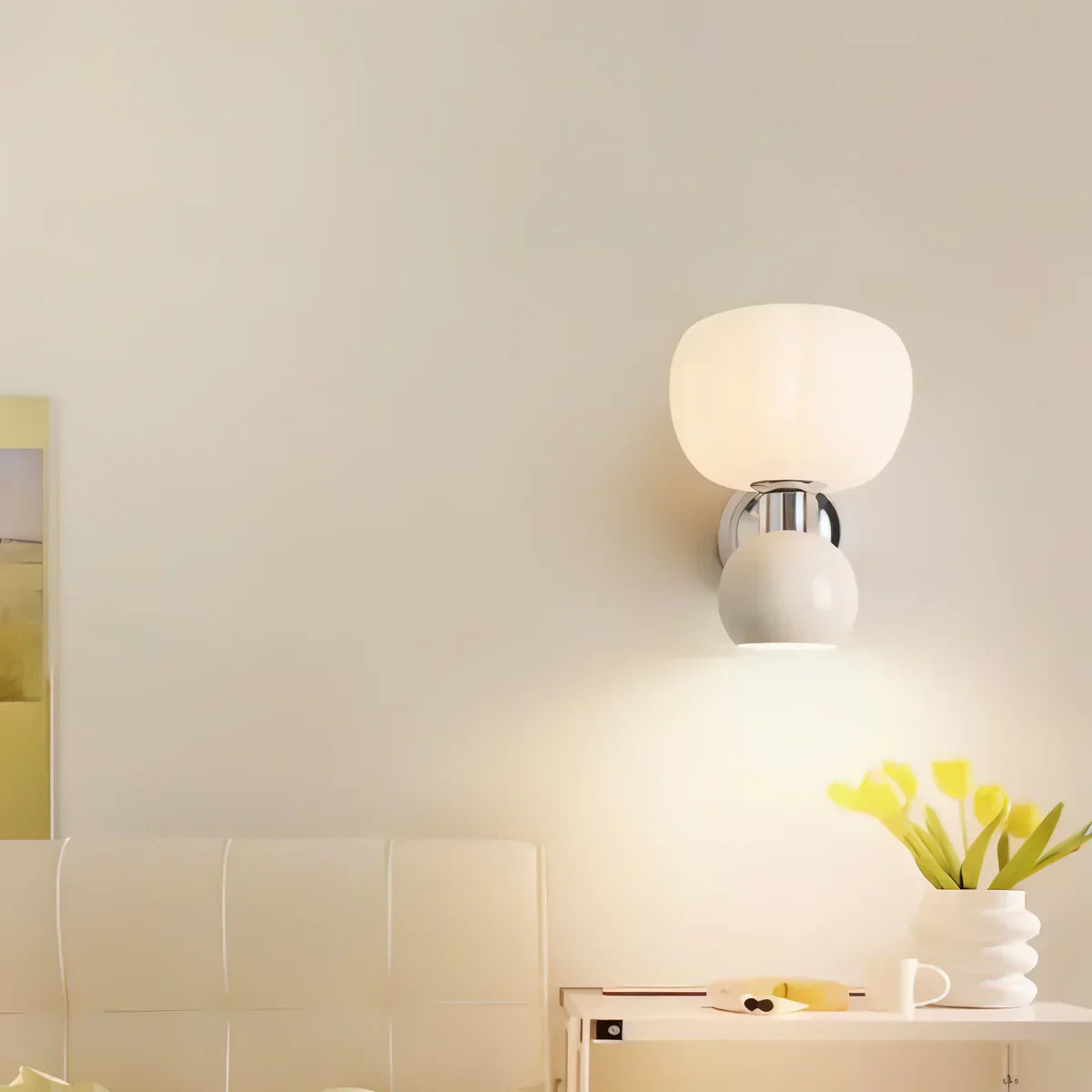 Pumpkin Wall Lamp Cordless LED Decorative Light Cozy Ambient Night Light