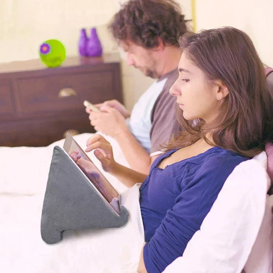 ReadRest Comfortable Tablet and E-Reader Pillow Stand Ergonomic Soft Foam Stand for Hands-Free Reading and Viewing