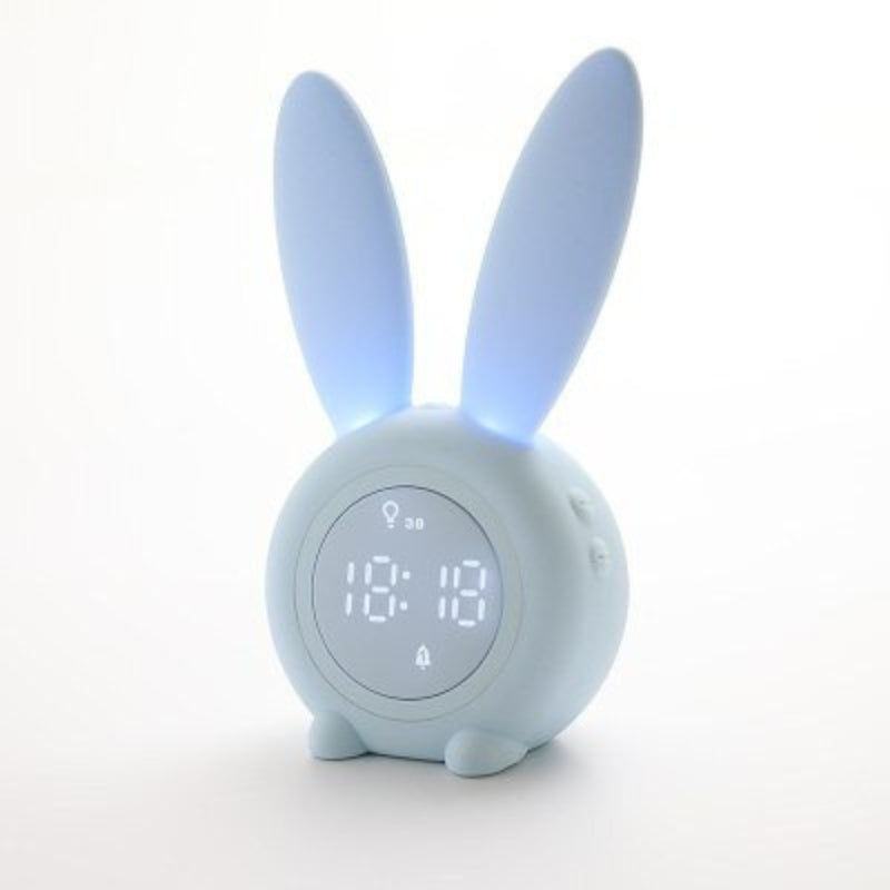 Rechargeable LED Digital Alarm Clock Wide Display Flush Button Design