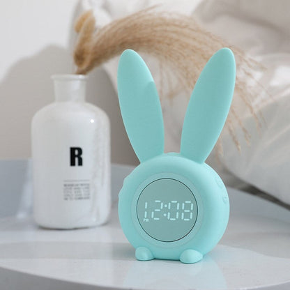 Rechargeable LED Digital Alarm Clock Wide Display Flush Button Design