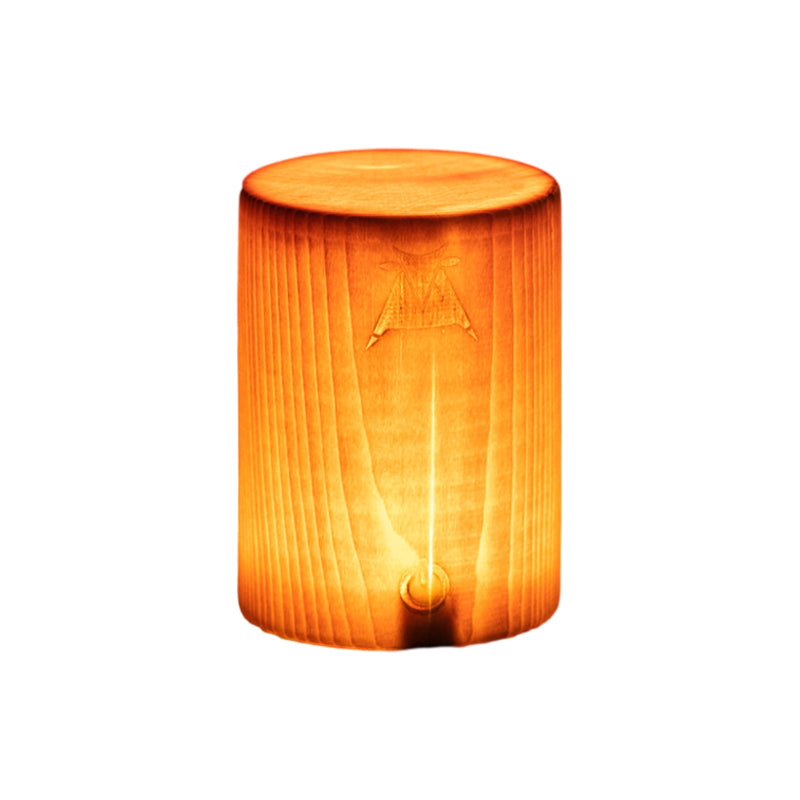 Rechargeable Wooden LED Table Lamp Touch Control Bedside Desk Lighting