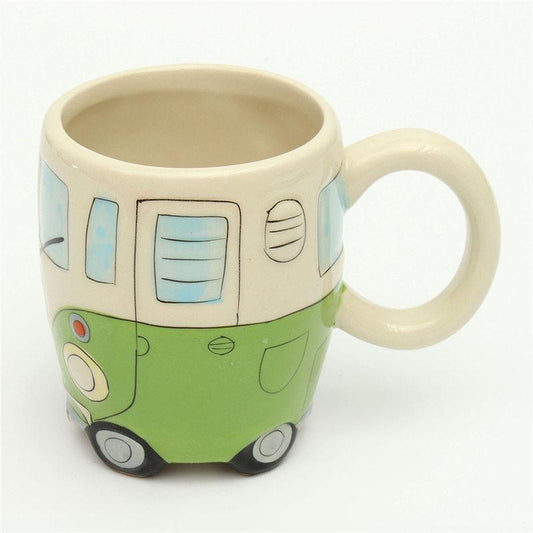 Retro Bus Coffee Mug Vintage Hippie Style Coffee Cup for Hot and Cold Drinks