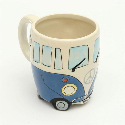 Retro Bus Coffee Mug Vintage Hippie Style Coffee Cup for Hot and Cold Drinks