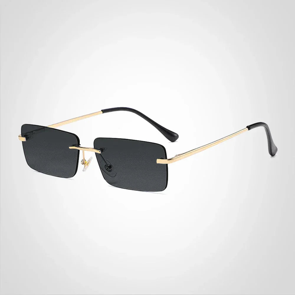 Rimless Rectangular Sunglasses Lightweight UV Protection Fashion Sunglasses