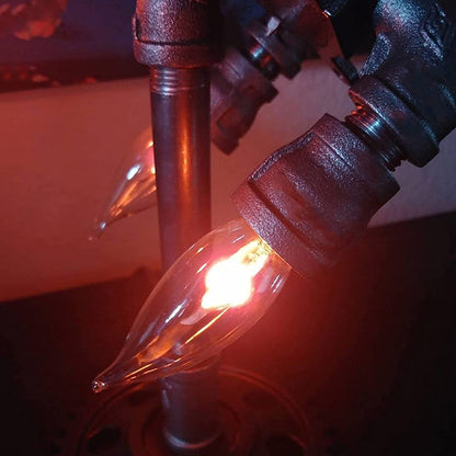 Rocket Lamp Handmade Industrial Vintage Table Lamp with Edison Bulb
