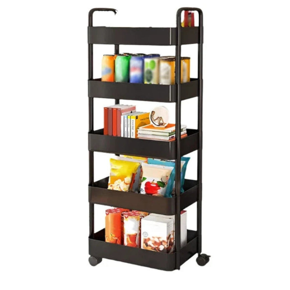 Rolling Storage Cart Multi Tier Organizer Space Saving Home Shelf