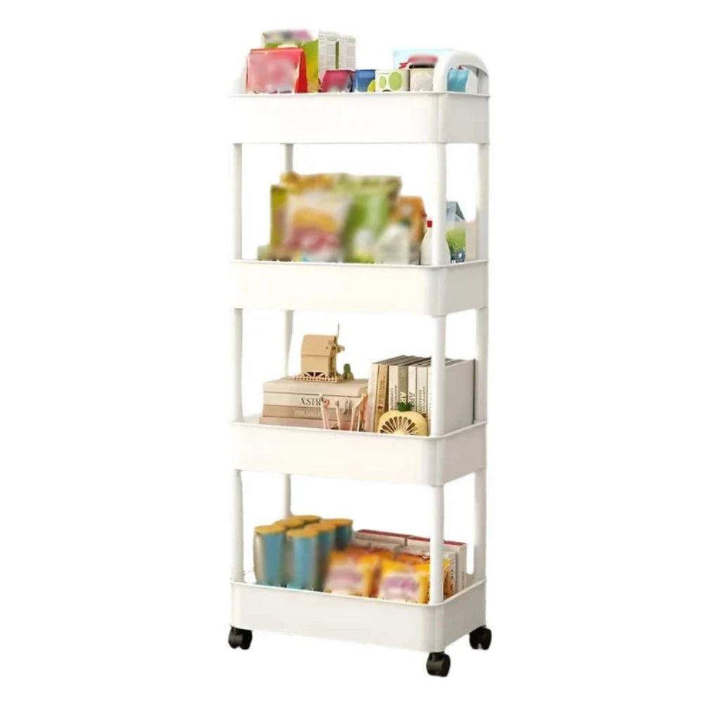 Rolling Storage Cart Multi Tier Organizer Space Saving Home Shelf