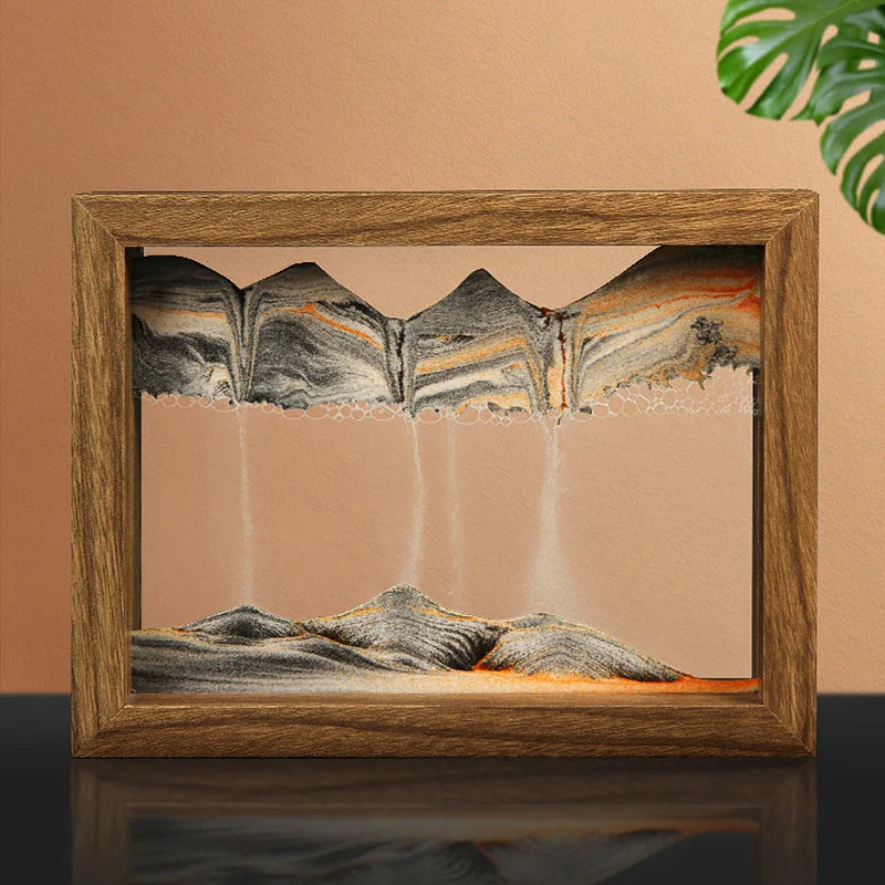 Rotating Sand Art Decor Calming Motion Glass Ornament