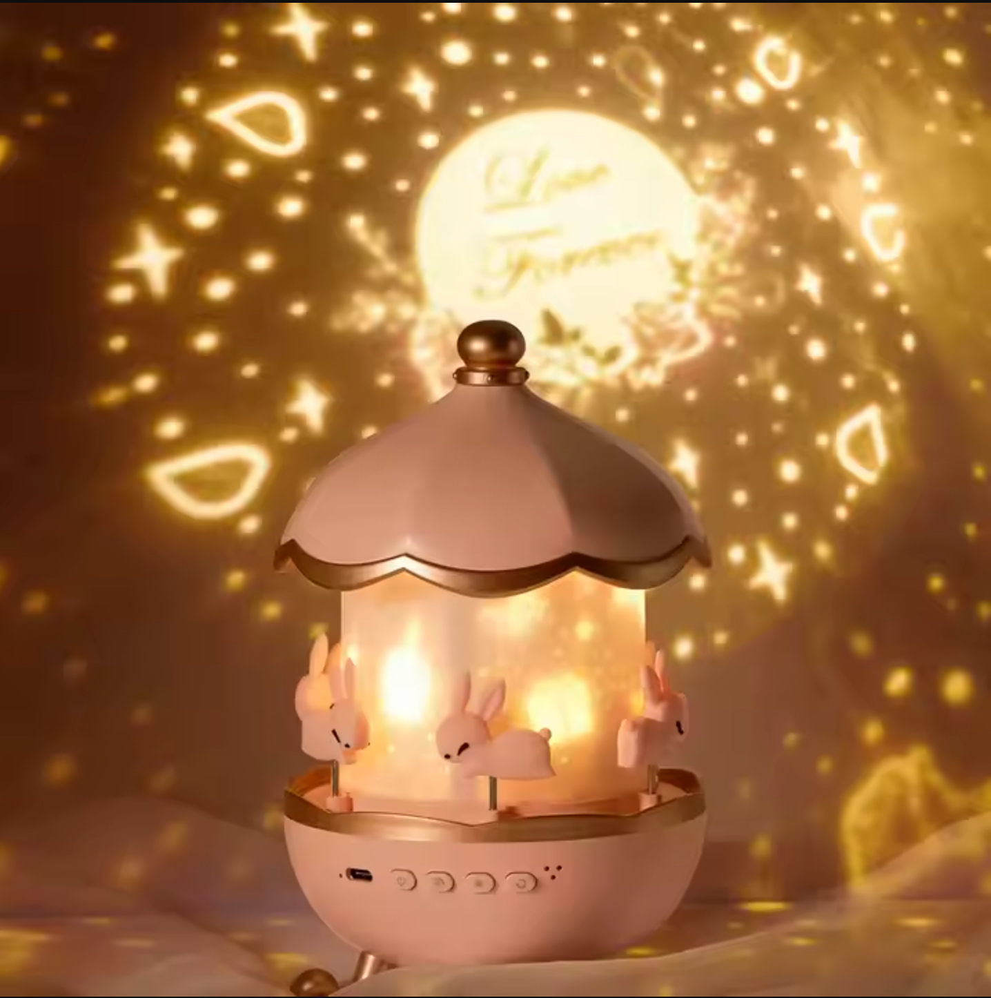 Rotating Star Projector Night Light with Bluetooth Speaker Remote Control Dream Sky Lamp