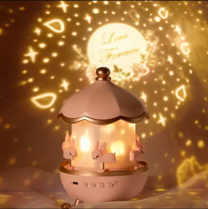 Rotating Star Projector Night Light with Bluetooth Speaker Remote Control Dream Sky Lamp