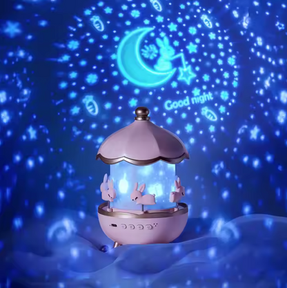Rotating Star Projector Night Light with Bluetooth Speaker Remote Control Dream Sky Lamp