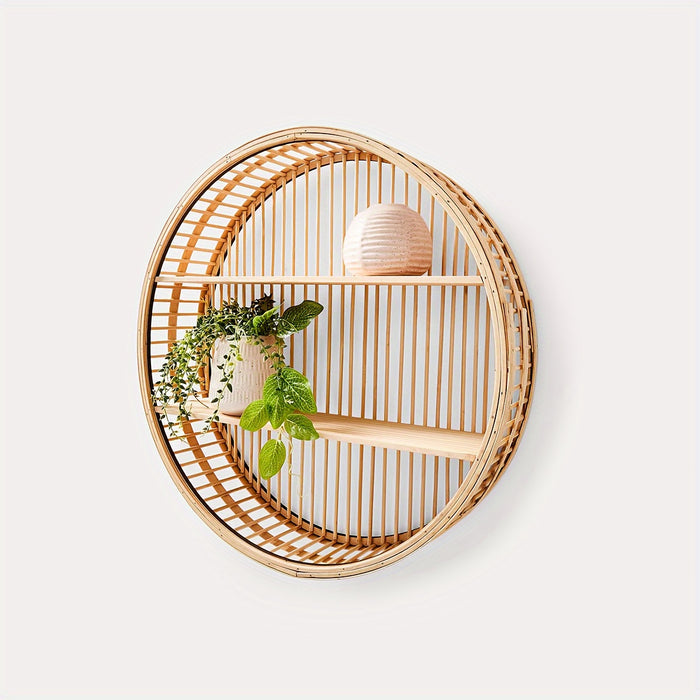 Round Wall Shelf Modern Floating Storage Display Shelf