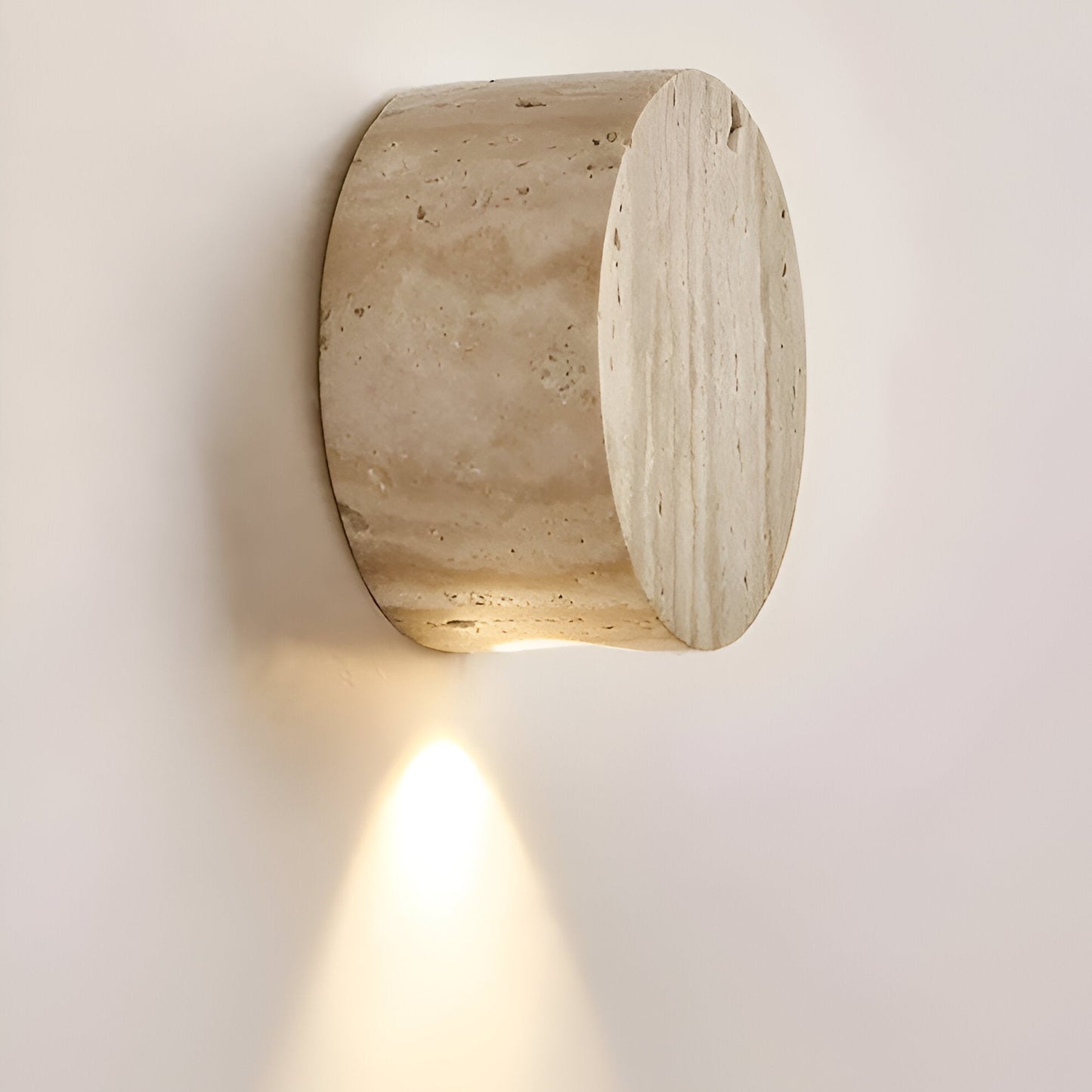 Round Wood LED Wall Light Modern Ambient Wall Sconce Decorative Indoor Lighting