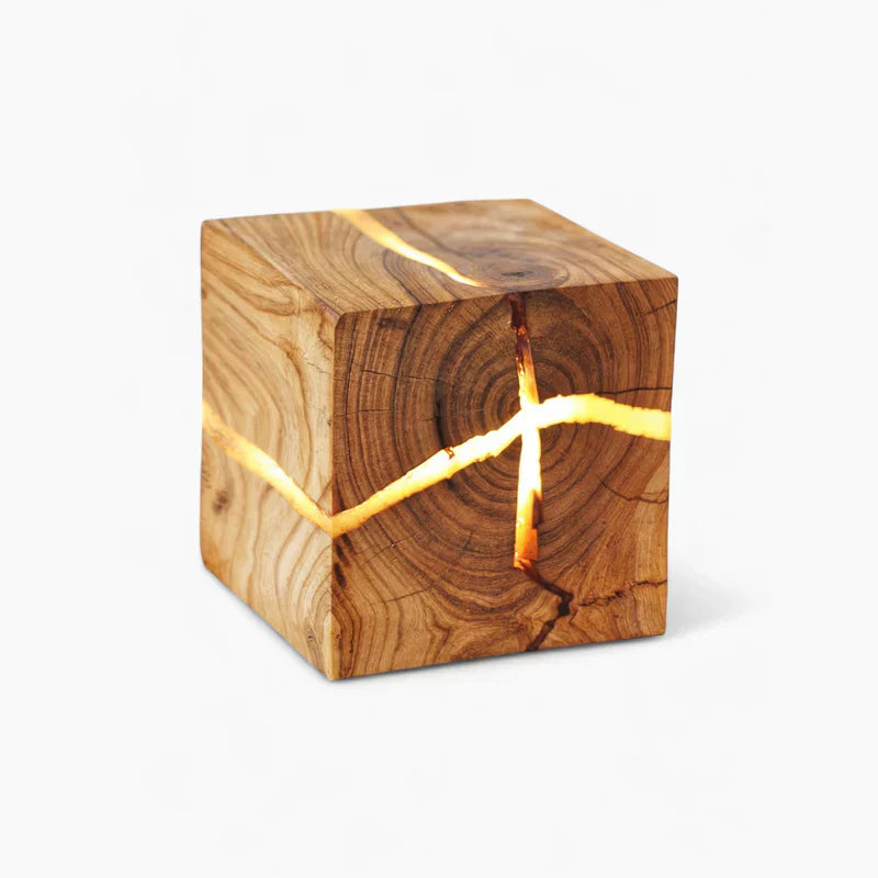 Rustic Crackle Texture Table Lamp Modern Decorative Bedside Lamp Warm Ambient Lighting