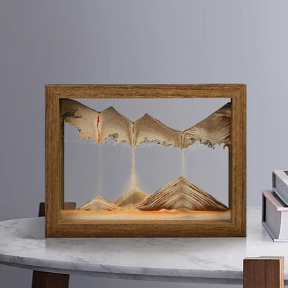 Sandscape Solid Wood 3D Rotating Liquid Sand Art Creative Home and Office Decor