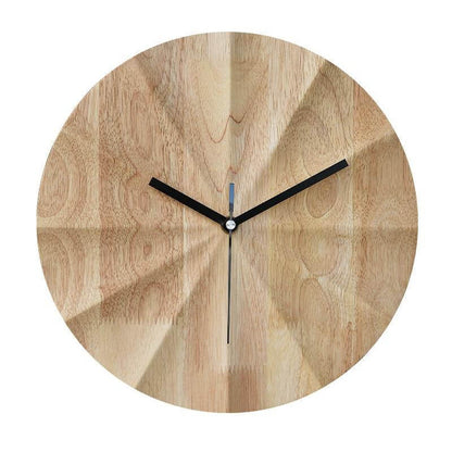 Scandinavian Wooden Wall Clock Minimalist Nordic Home Decor Silent Quartz