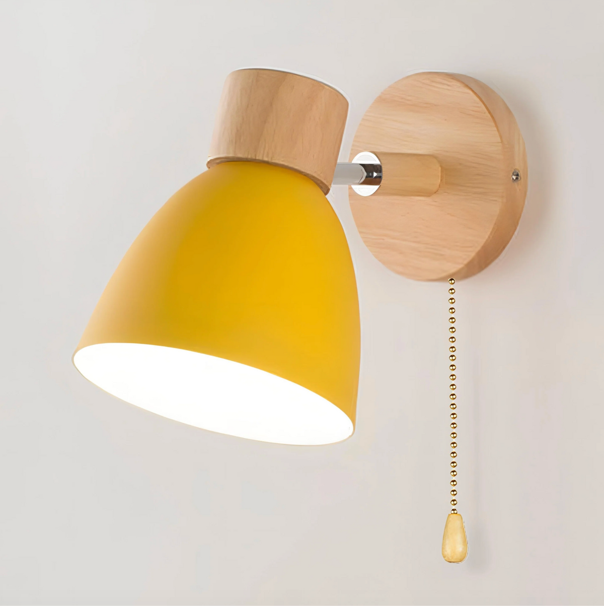Scandinavian Wall Light with Pull Switch Warm Nordic Style Lamp