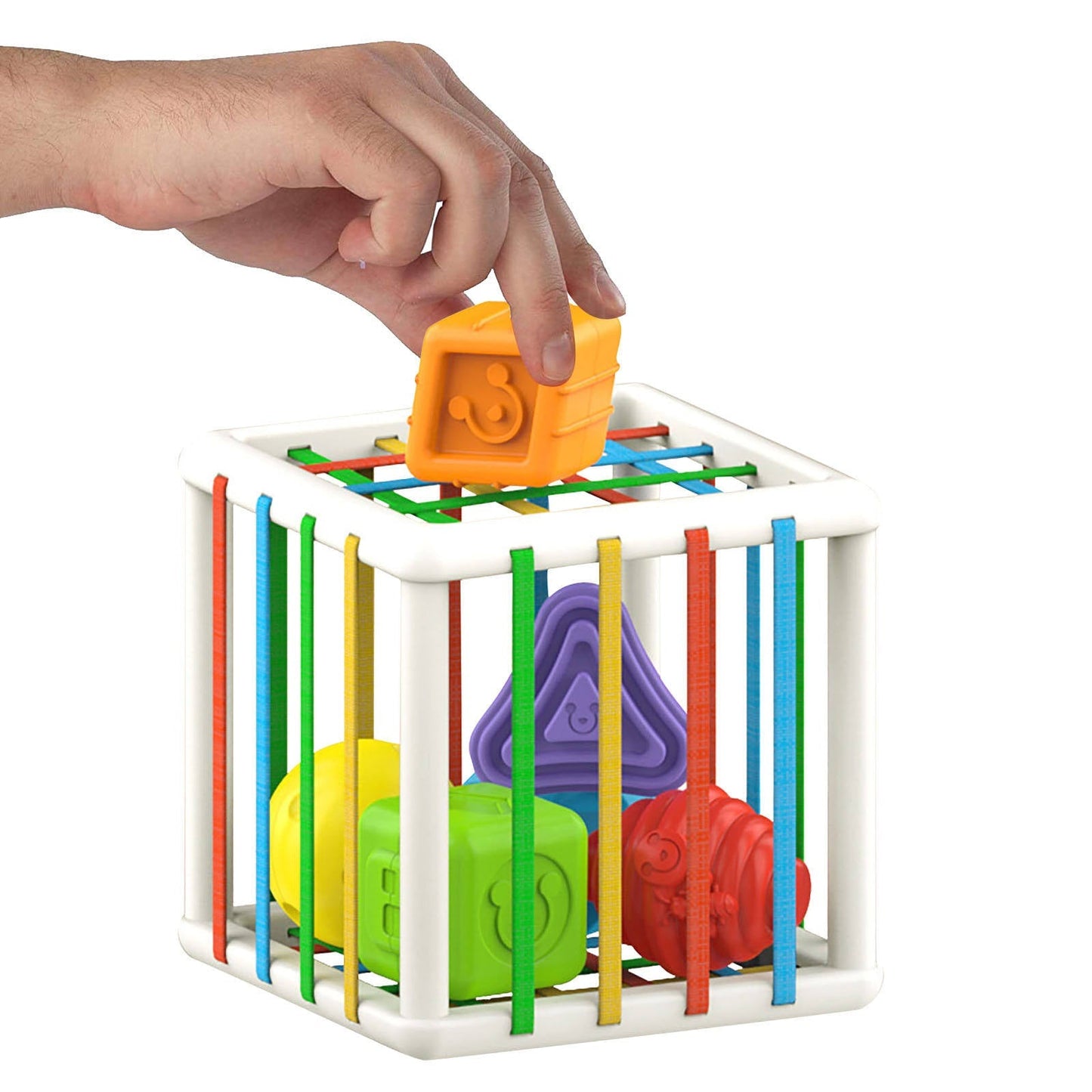 Shape Sorting Cube Early Learning Toy Compact Educational Design