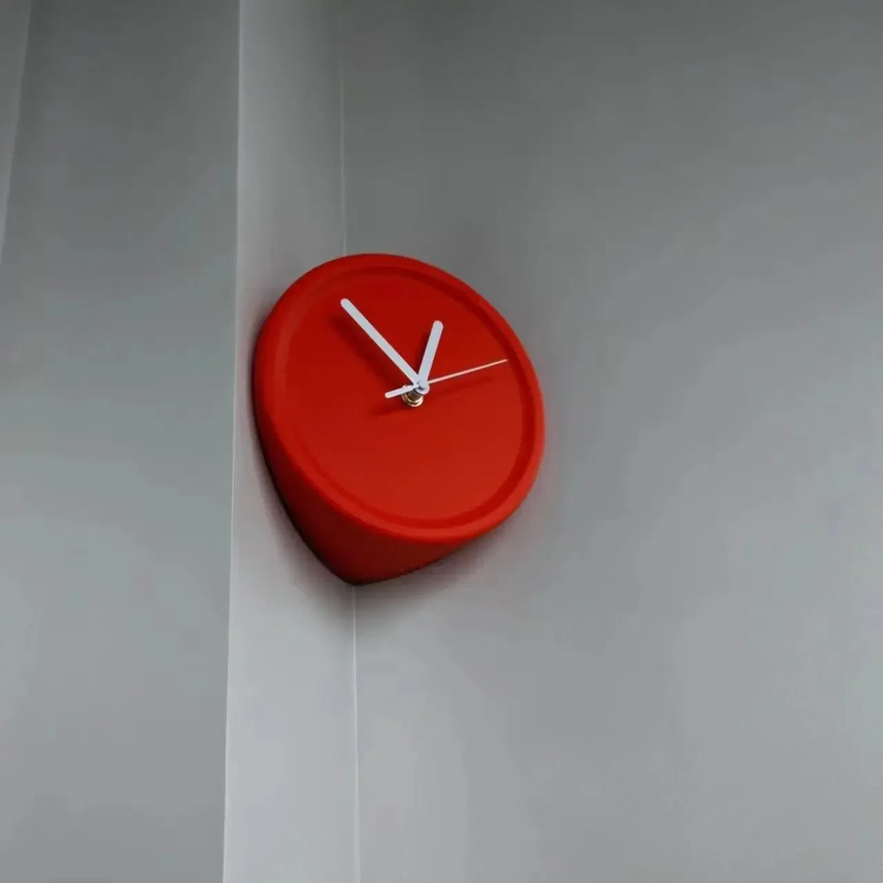 Silent Corner Wall Clock Stylish No Drill Quiet Clock for Home