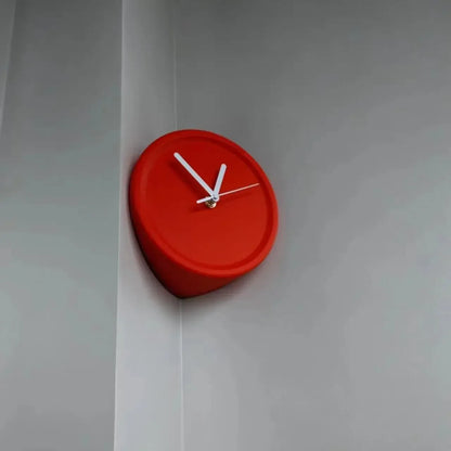 Silent Corner Wall Clock Stylish No Drill Quiet Clock for Home
