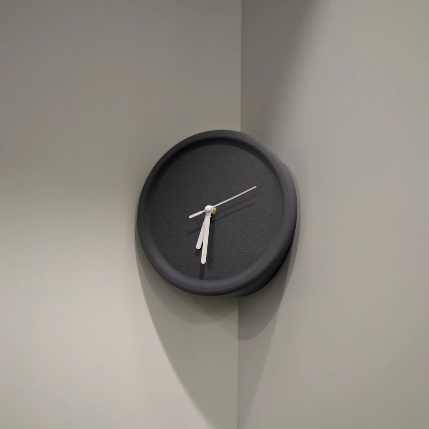 Silent Corner Wall Clock Stylish No Drill Quiet Clock for Home