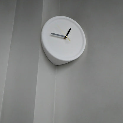 Silent Corner Wall Clock Stylish No Drill Quiet Clock for Home