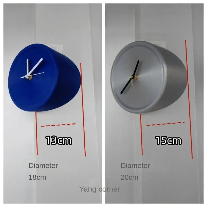 Silent Corner Wall Clock Stylish No Drill Quiet Clock for Home