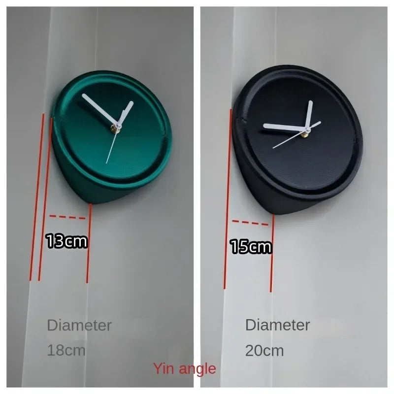 Silent Corner Wall Clock Stylish No Drill Quiet Clock for Home