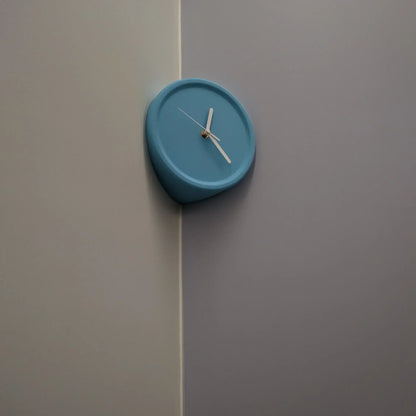 Silent Corner Wall Clock Stylish No Drill Quiet Clock for Home