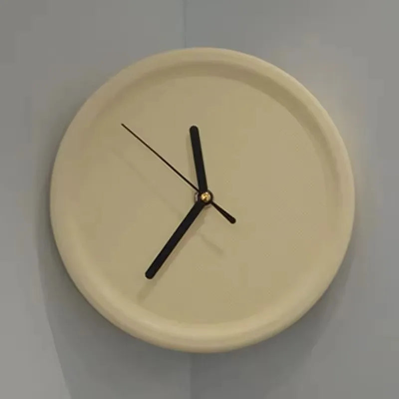 Silent Corner Wall Clock Stylish No Drill Quiet Clock for Home