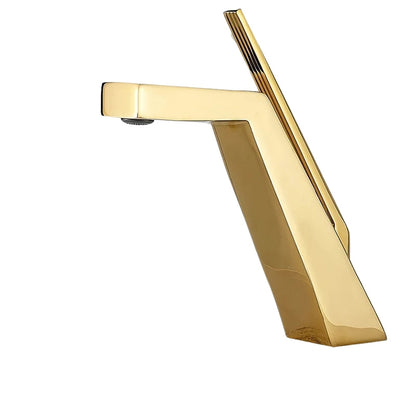 Single Handle Bathroom Sink Faucet Modern Curved Basin Mixer Tap