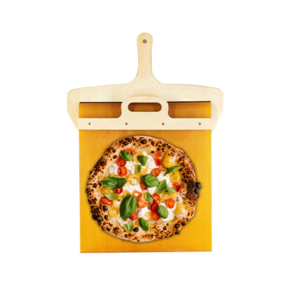 Sliding Pizza Peel Removable Handle Lightweight Metal Paddle Oven Serving Tool