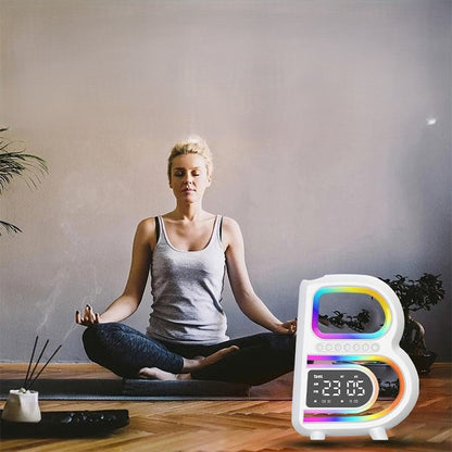 Smart Alarm Clock with RGB Light Bluetooth Speaker Touch Control Bedside Clock