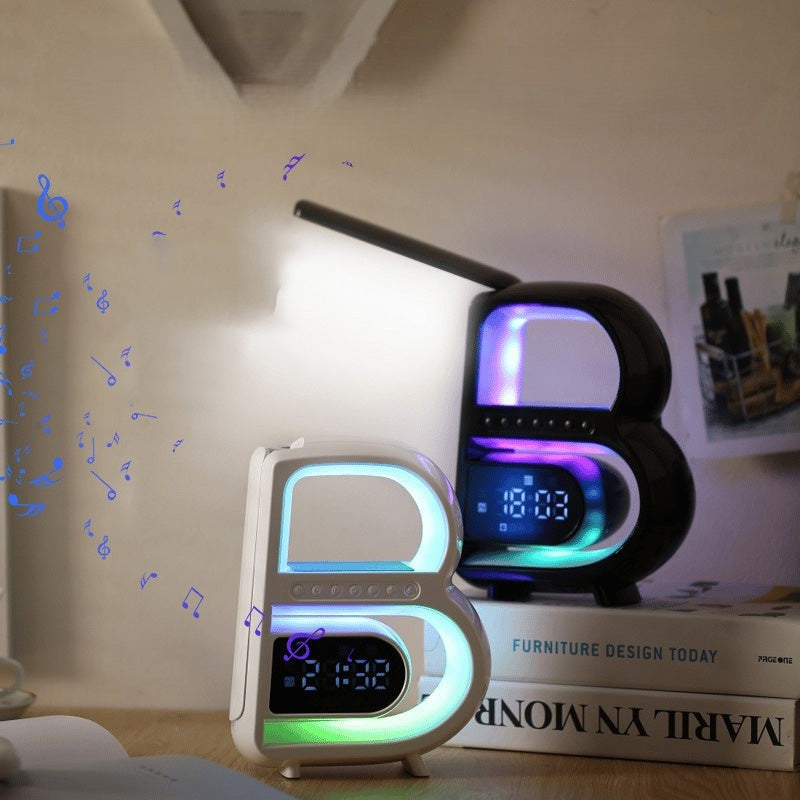 Smart Alarm Clock with RGB Light Bluetooth Speaker Touch Control Bedside Clock