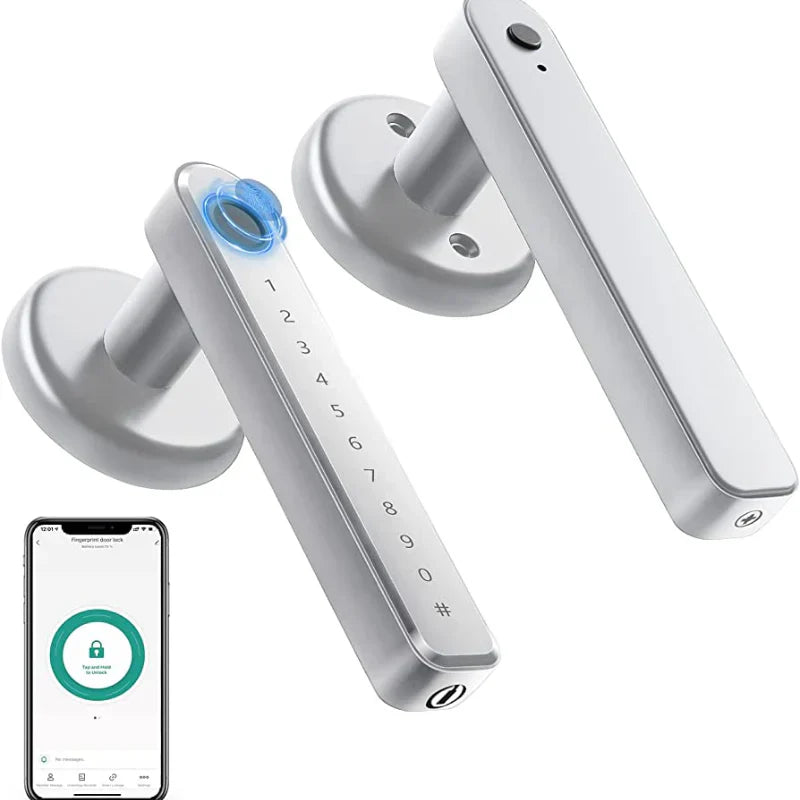 Smart Fingerprint Door Knob Keyless Entry Lock Touchscreen Security