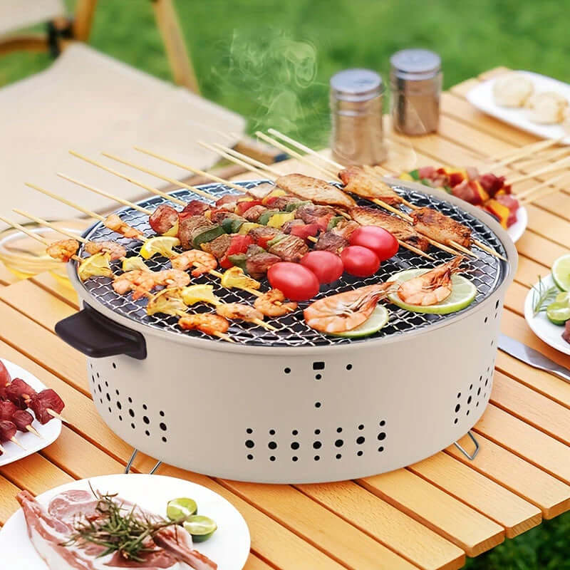 Smokeless Electric Grill Compact Indoor Outdoor BBQ Grill Portable