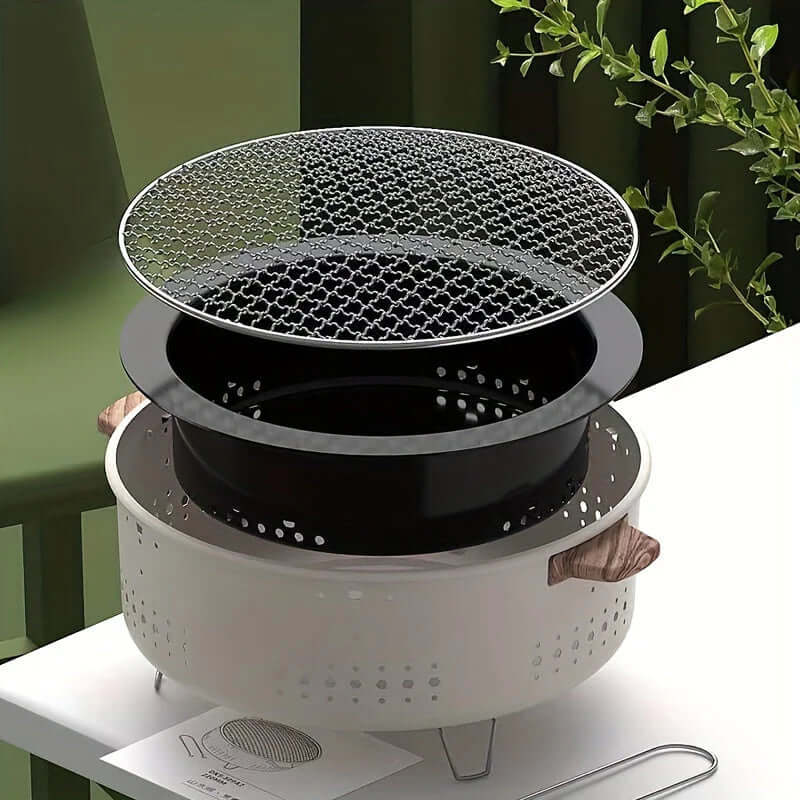 Smokeless Electric Grill Compact Indoor Outdoor BBQ Grill Portable