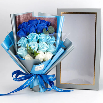Soap Rose Bouquet Realistic Scented Flower Gift Bouquet Romantic Decorative Roses