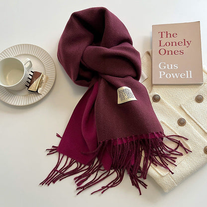 Soft Double Sided Scarf Cashmere Feel Winter Wrap