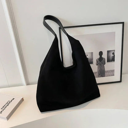 Soft Suede Shoulder Bag with Adjustable Strap Elegant Large Capacity Women Handbag